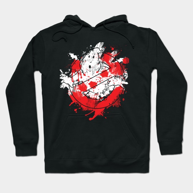 Ghostbusters Paint Splatter Hoodie by thorbahn3